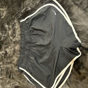 Nike Women's Black and White Athletic Shorts